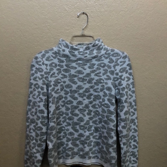 Ann Taylor LOFT Mock Neck Leopard Print Sweater - Picture 3 of 5